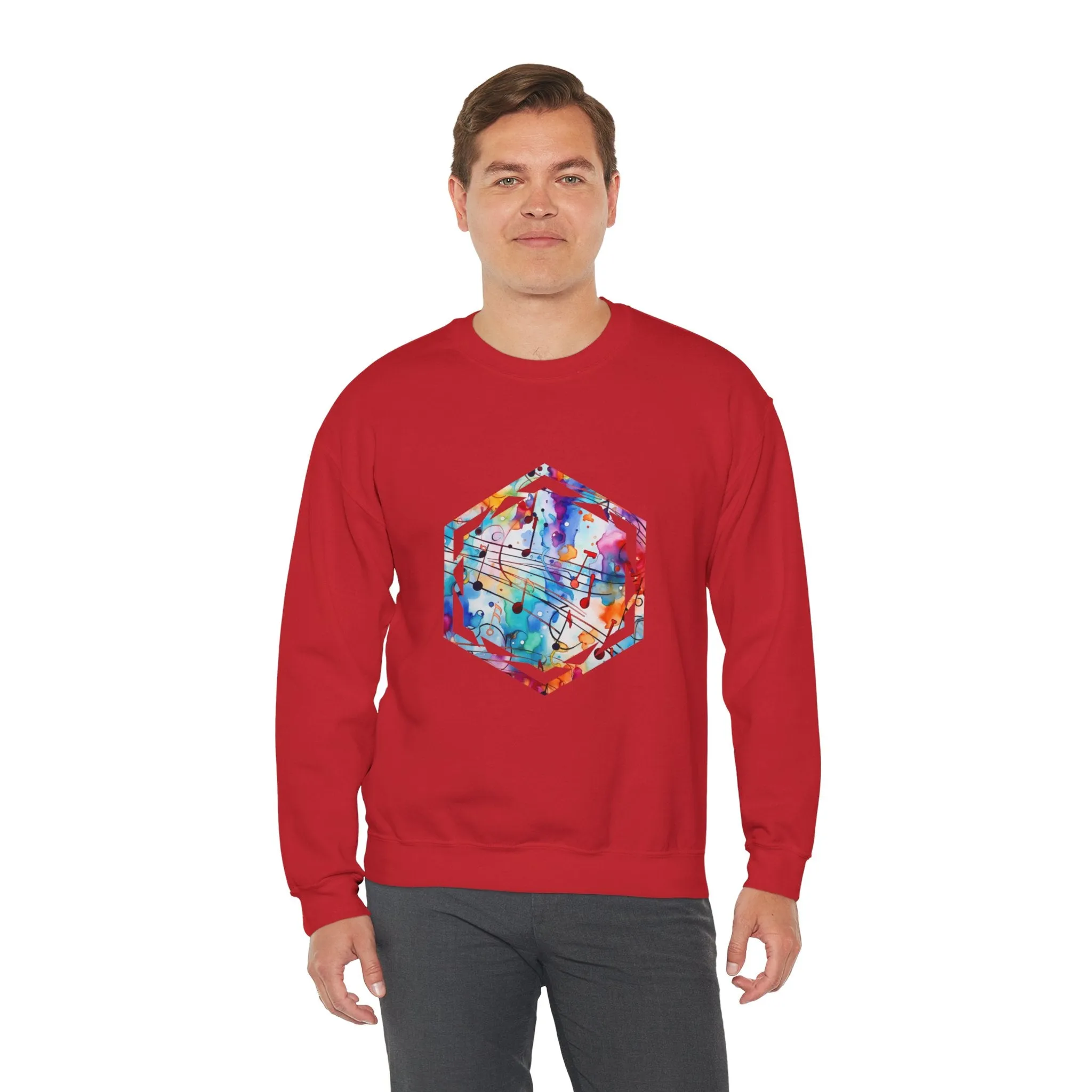 Graffiti Musical Notes Unisex Heavy Blend™ Crewneck Sweatshirt