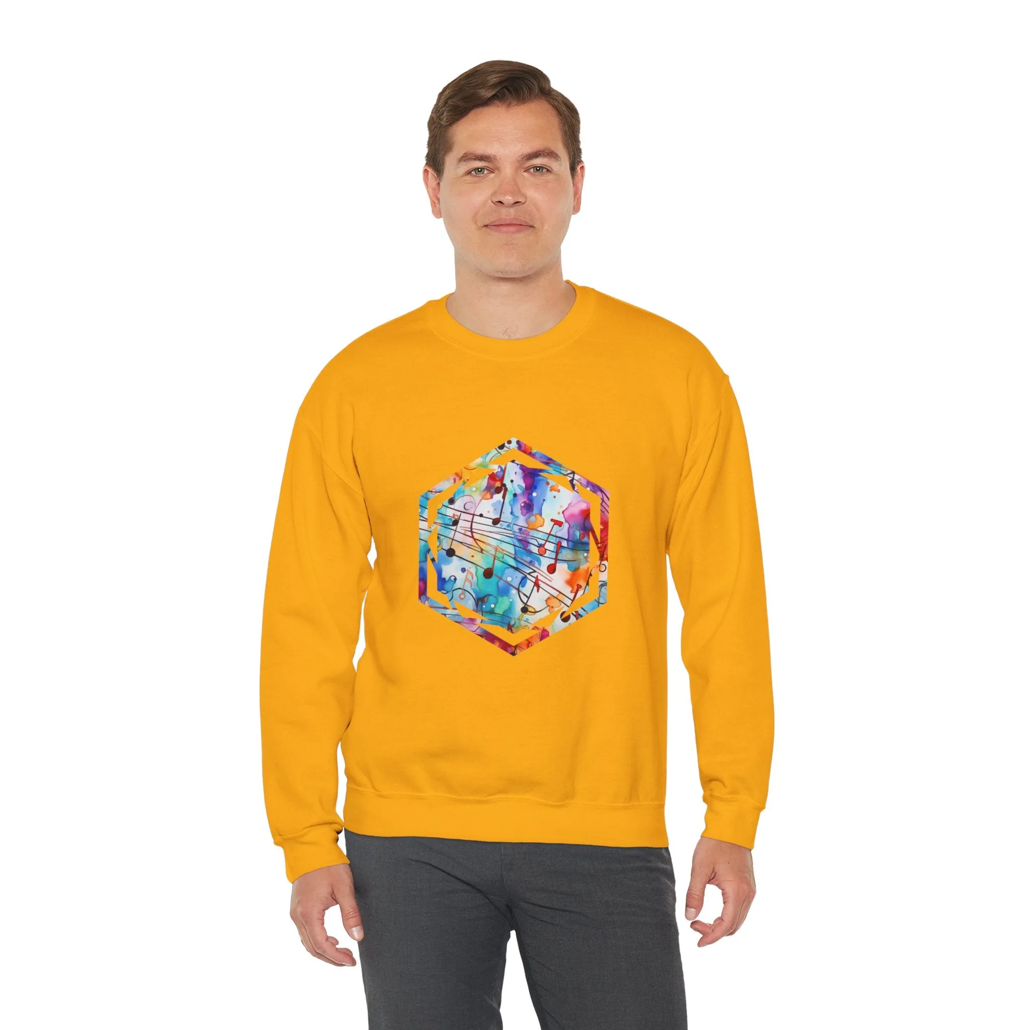 Graffiti Musical Notes Unisex Heavy Blend™ Crewneck Sweatshirt