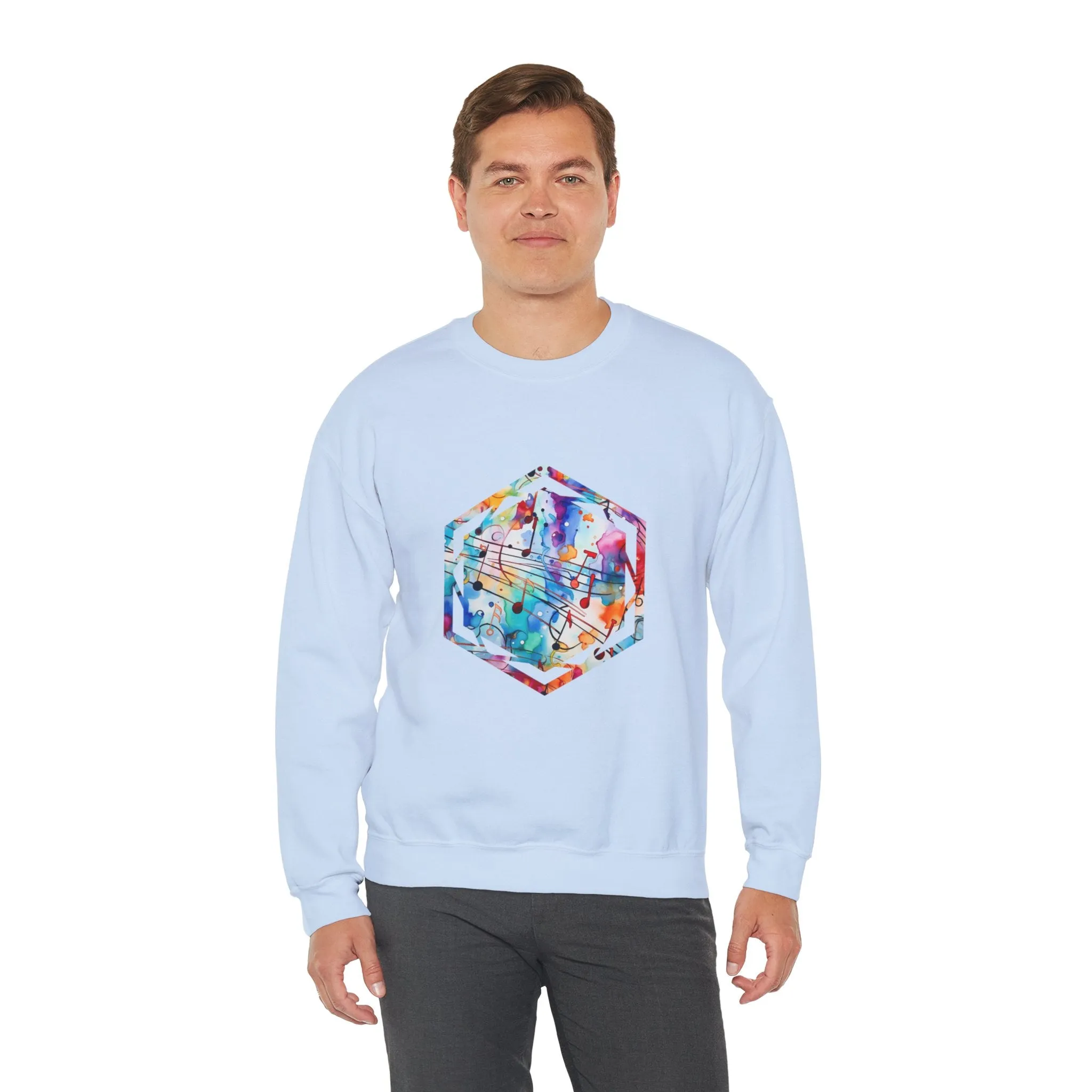 Graffiti Musical Notes Unisex Heavy Blend™ Crewneck Sweatshirt