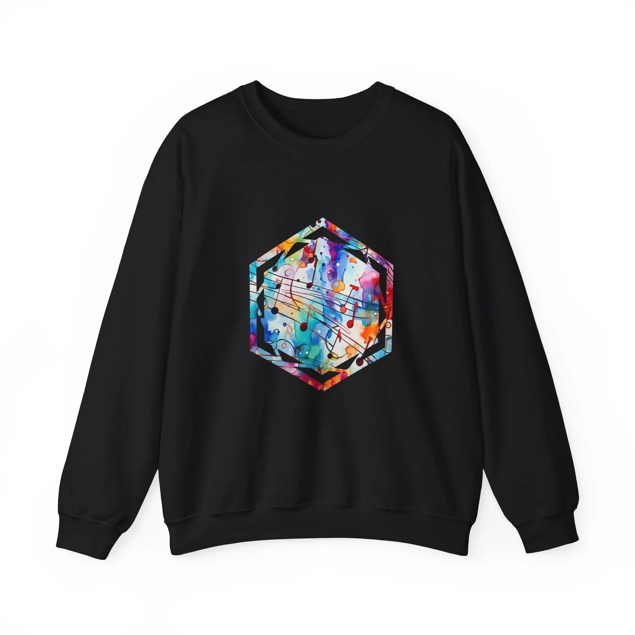 Graffiti Musical Notes Unisex Heavy Blend™ Crewneck Sweatshirt