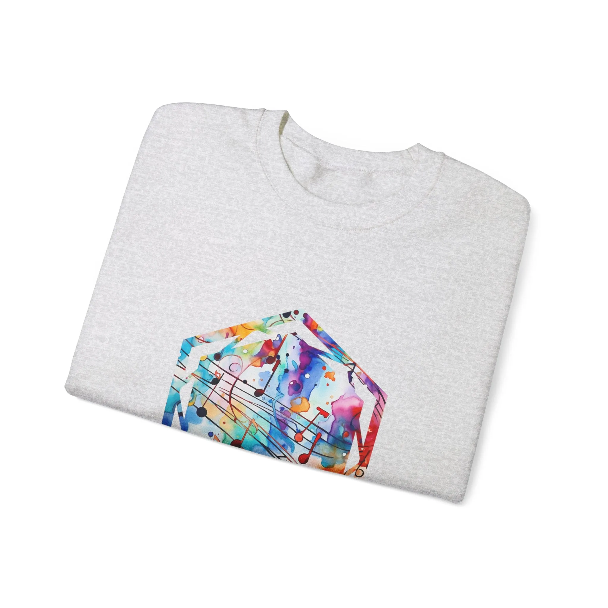 Graffiti Musical Notes Unisex Heavy Blend™ Crewneck Sweatshirt