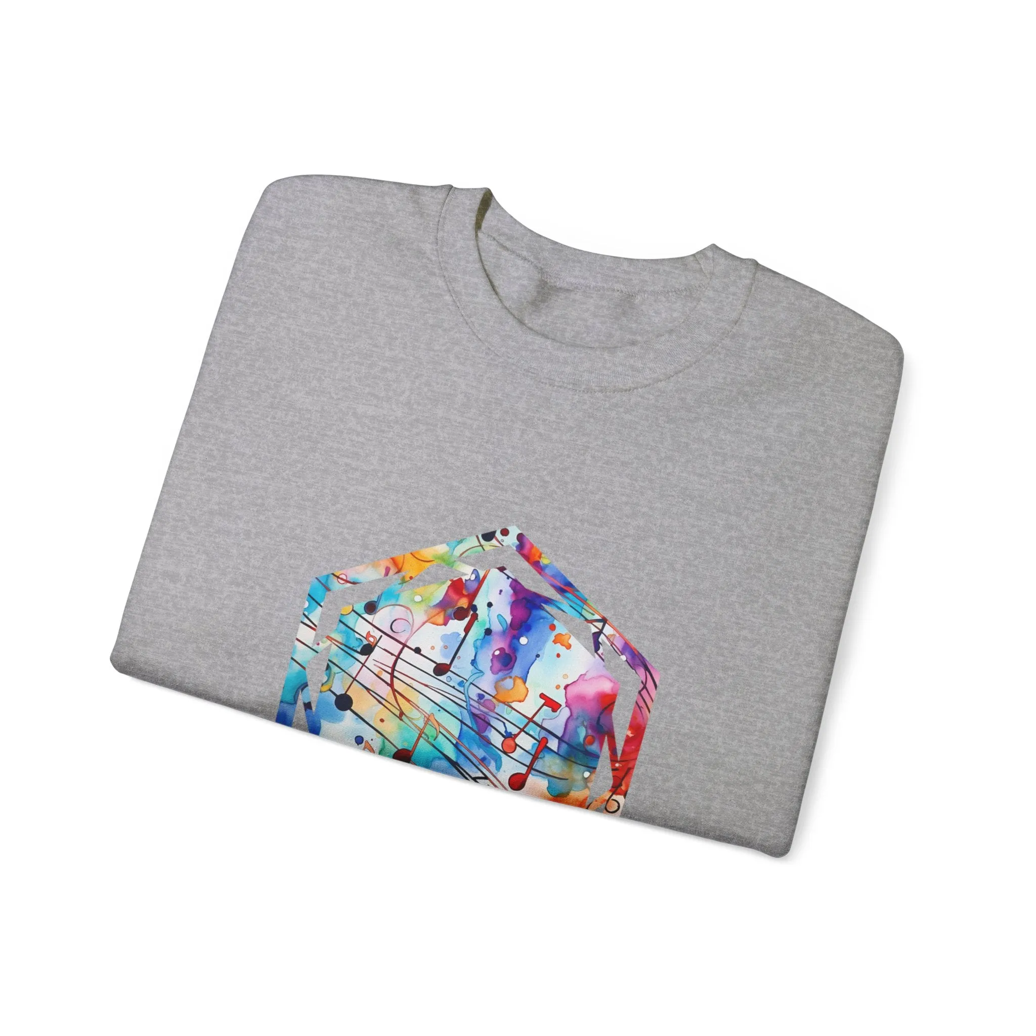 Graffiti Musical Notes Unisex Heavy Blend™ Crewneck Sweatshirt