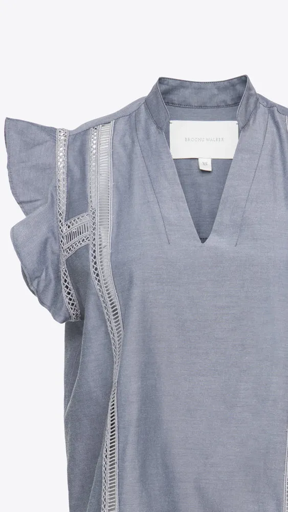 Havana Top - Washed Chambray