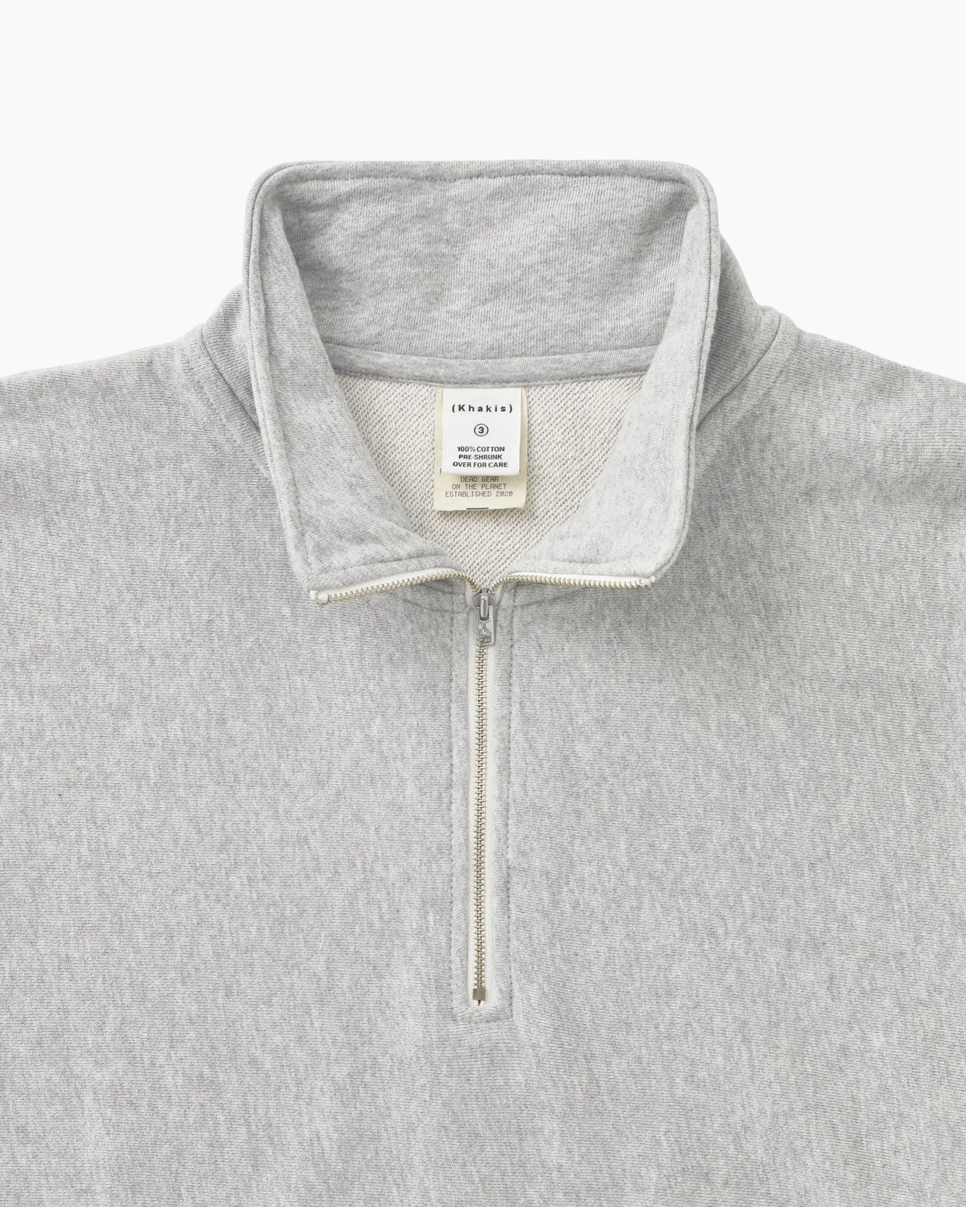 Heather Half Zip Pullover Campus Grey