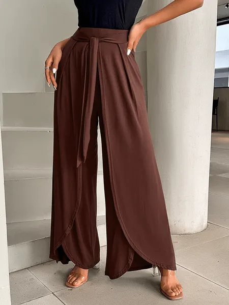 High Waisted Split Leg Pants