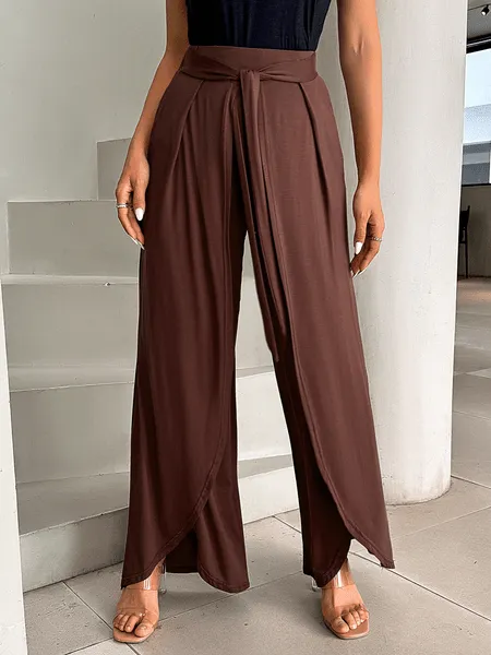 High Waisted Split Leg Pants