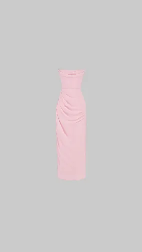 House of CB Adrienne Pink Strapless Gown