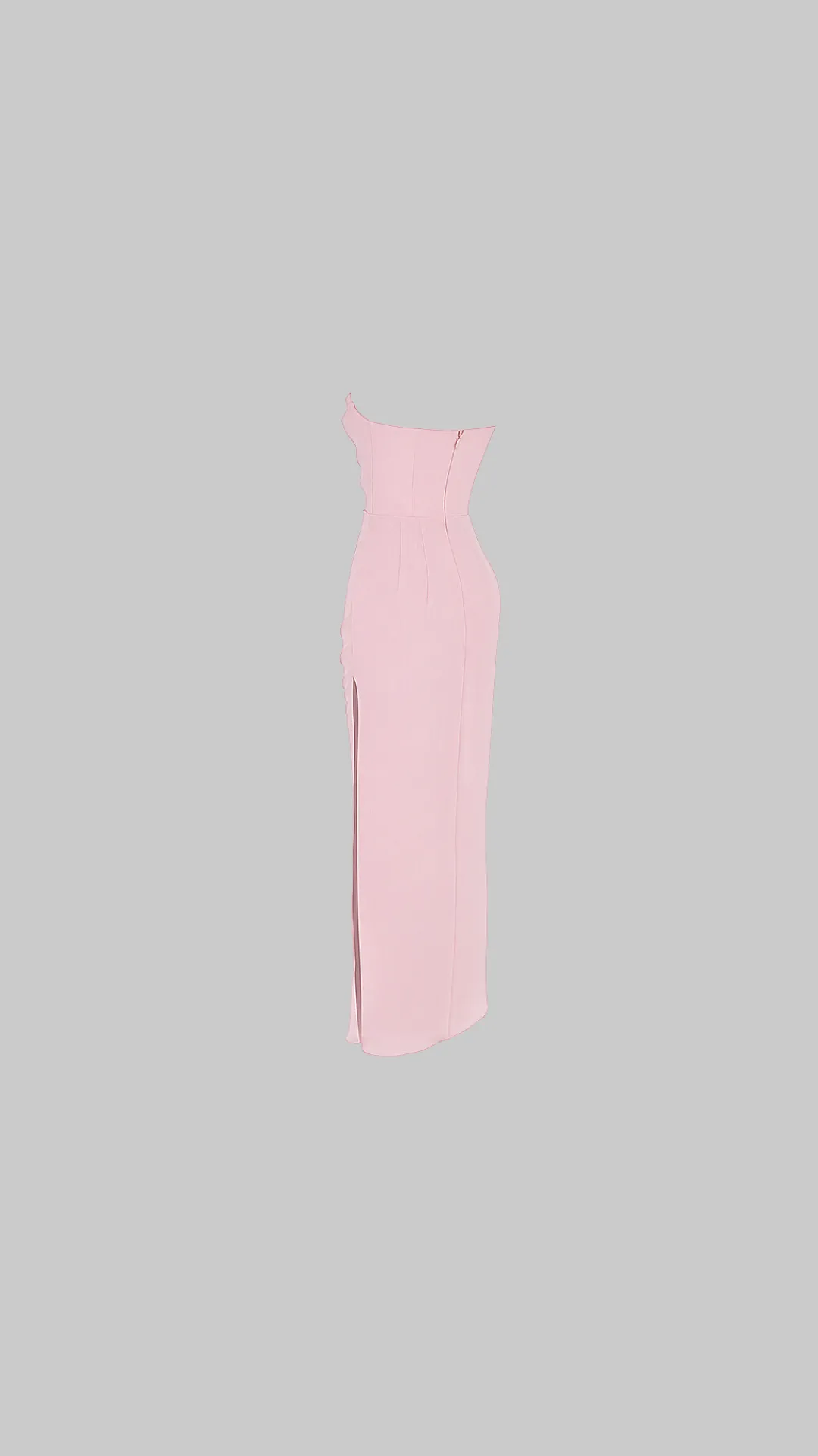 House of CB Adrienne Pink Strapless Gown