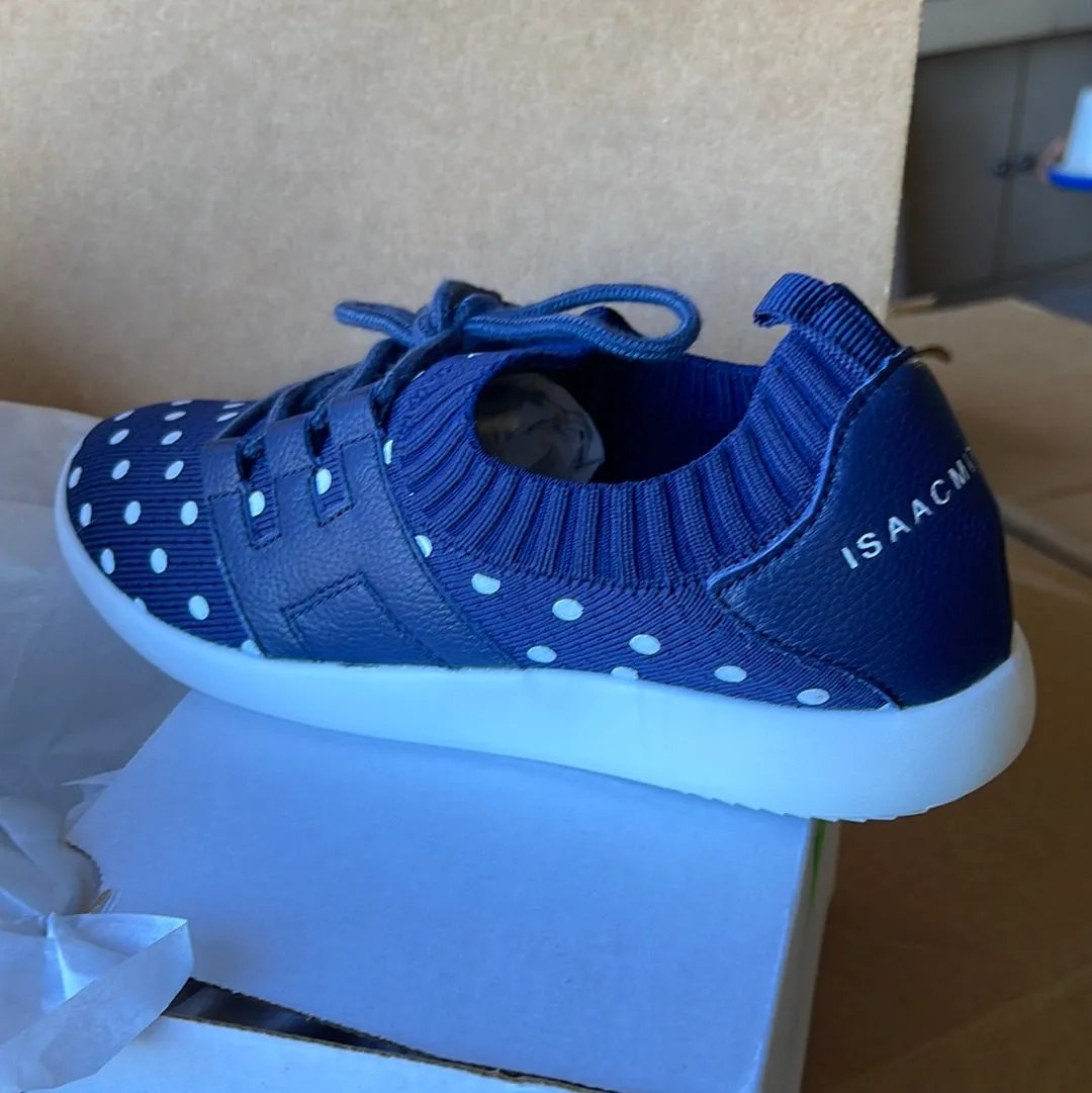 Isaac Mizrahi Live! Polka-Dot Lace-Up Knit Sneaker