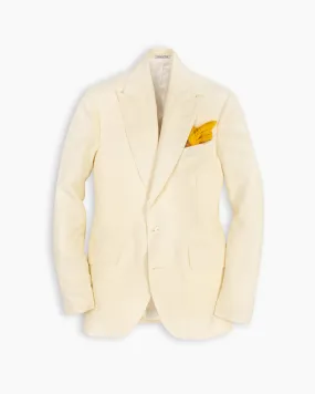 Ivory Ultra Peak Hopsack Wool Blazer