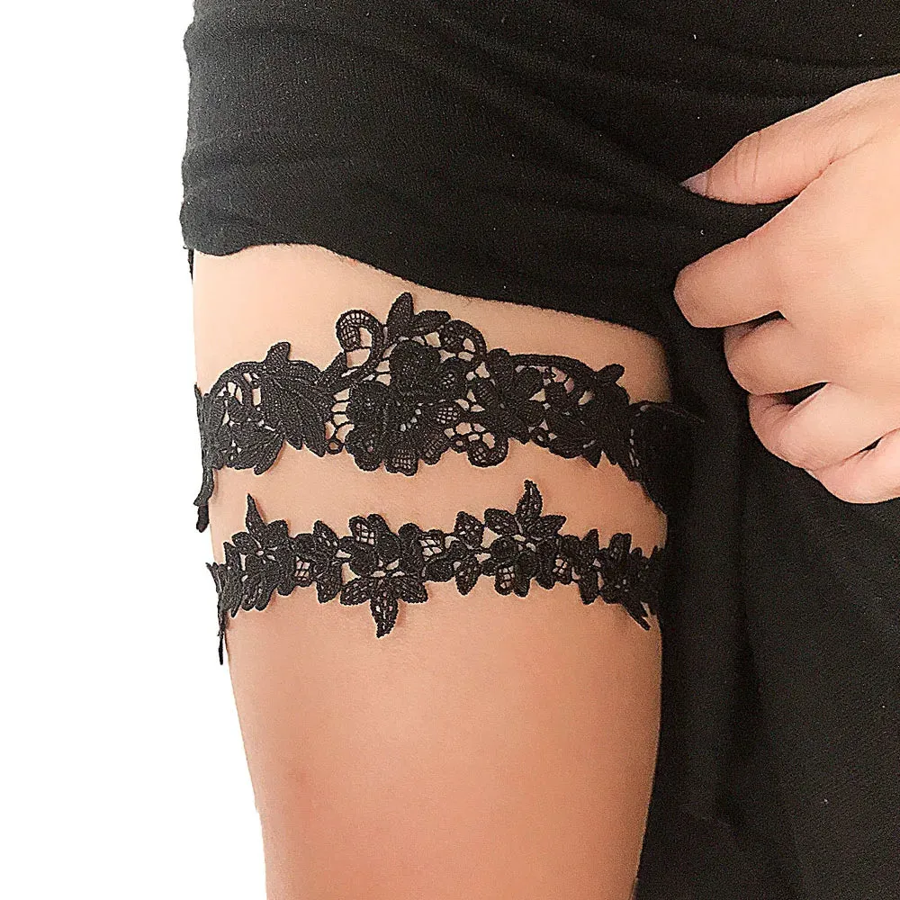 K02 Fashion Soft Sexy Lace Garter Belt for Women Lace Belt Legs Ring Bridal Garter Set Bride Wedding Accessories Bride Garter