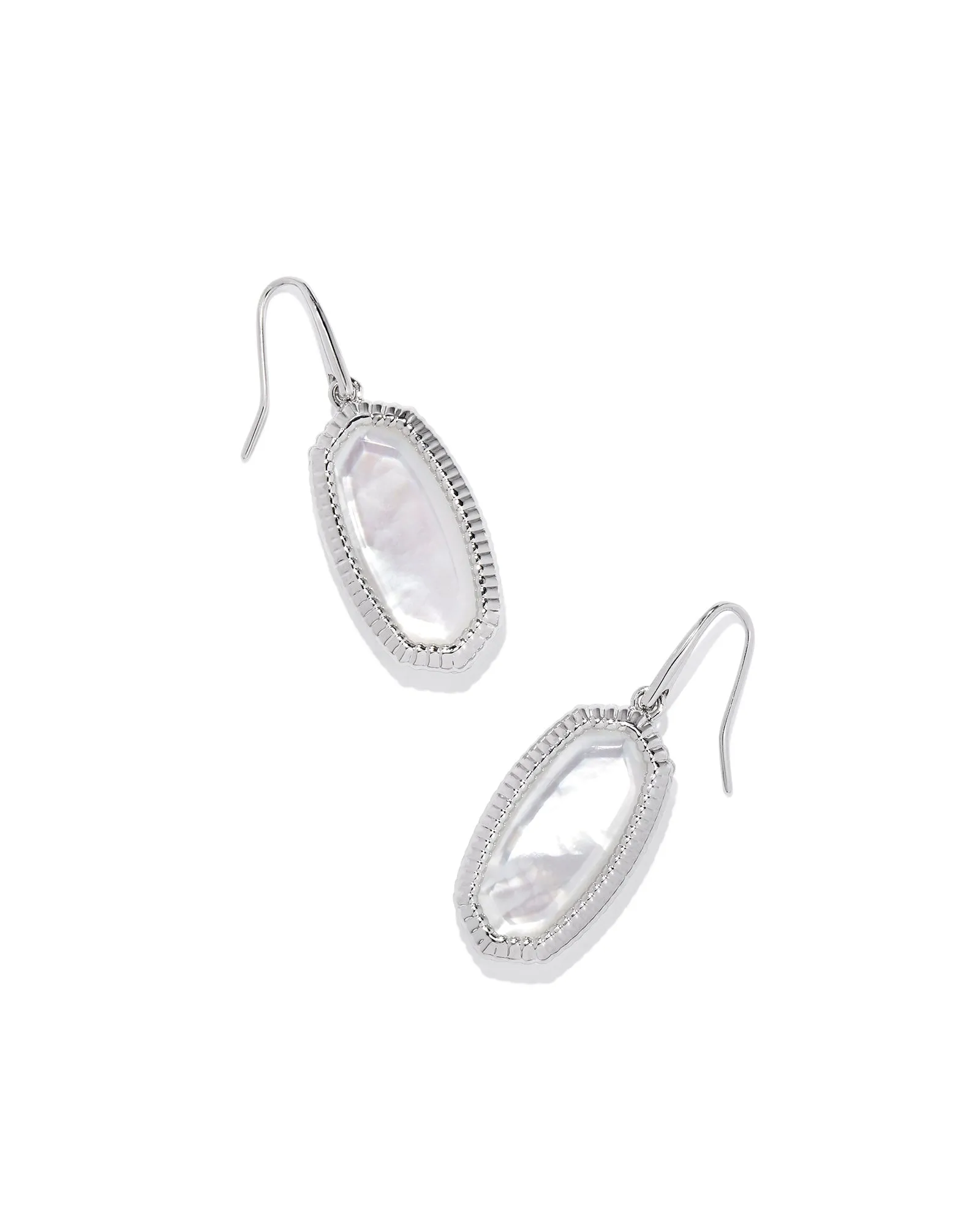 Kendra Scott Dani Ridge Frame Earrings - Ivory Pearl