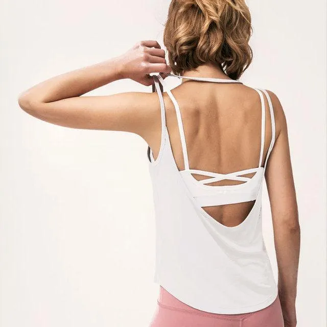 Ladies sexy running sports vest