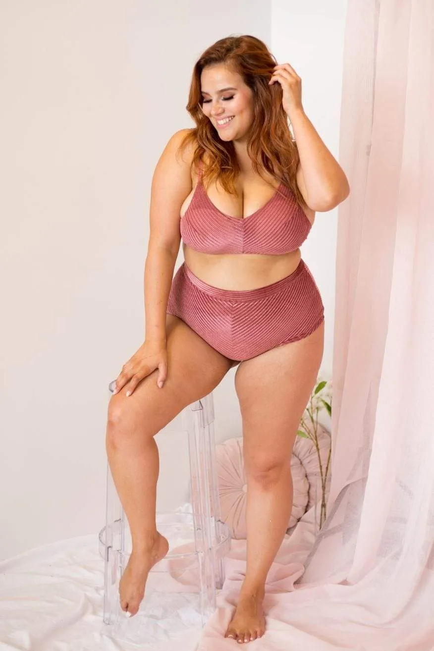 Lana High Waist Shorts Dusty Rose