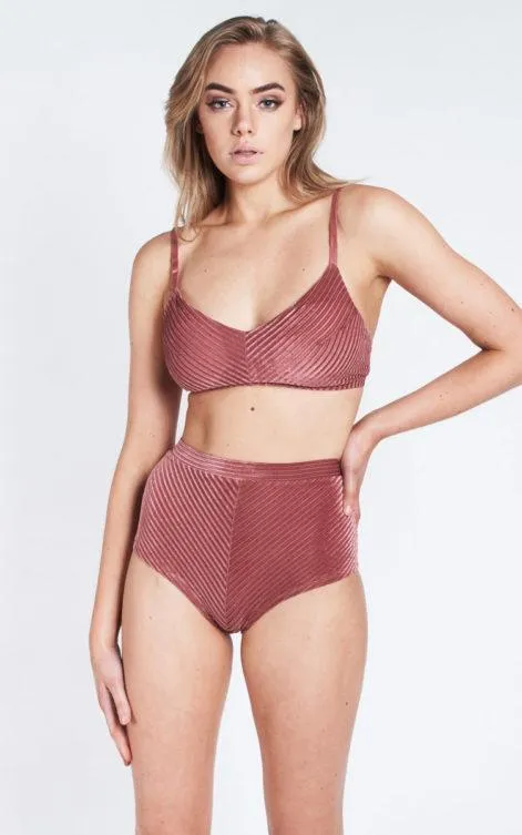 Lana High Waist Shorts Dusty Rose