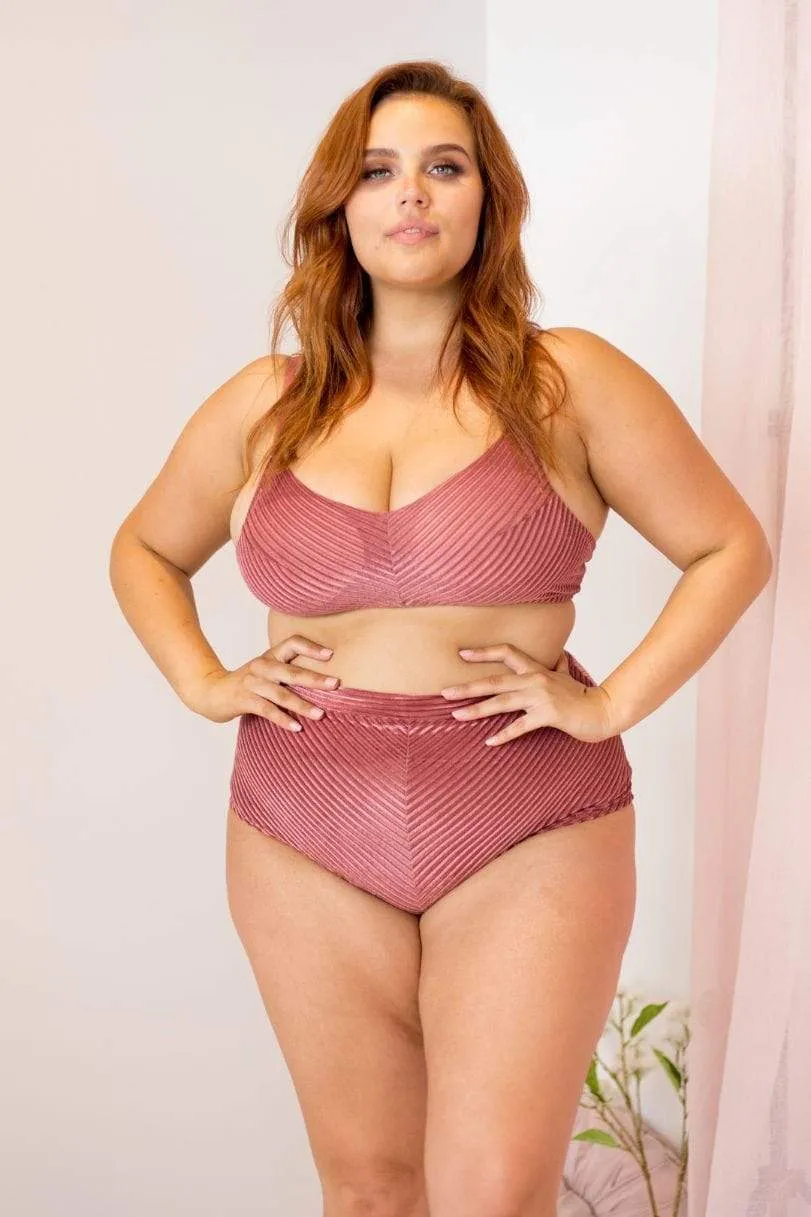 Lana High Waist Shorts Dusty Rose