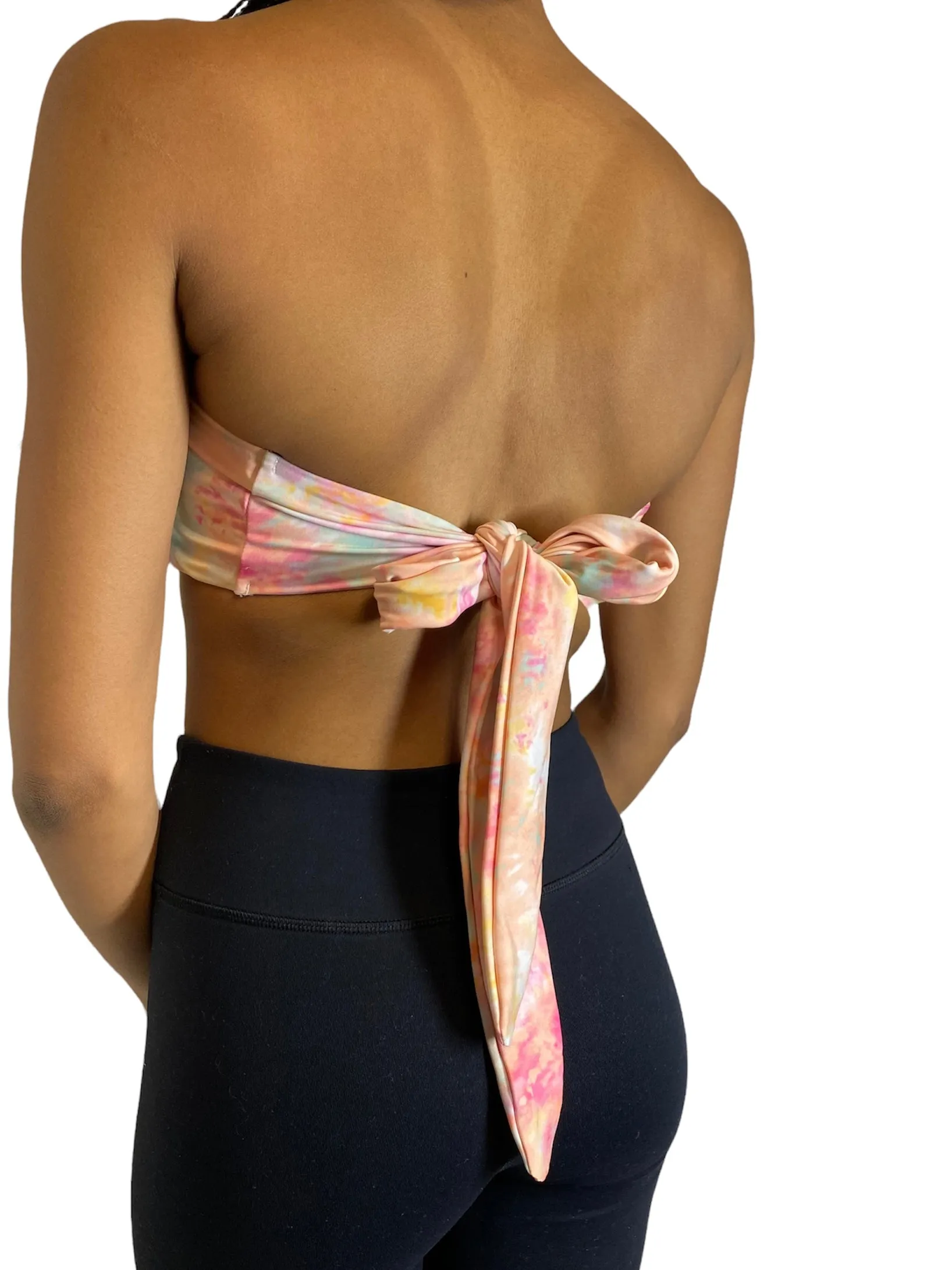 Last Chance Onzie Yoga Tie Back Bandeau Swim Top 6000