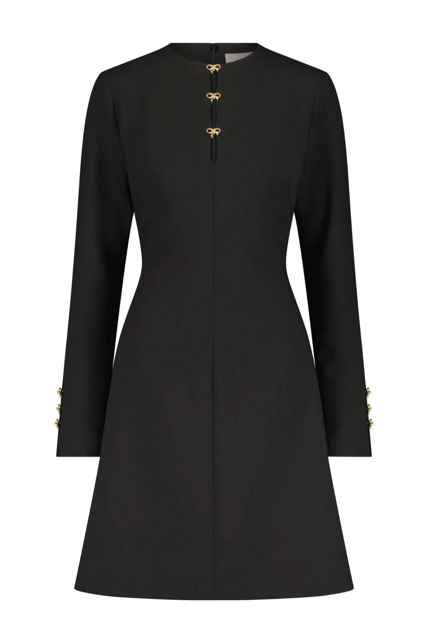 Lela Rose Long Sleeve Bow Detail Dress