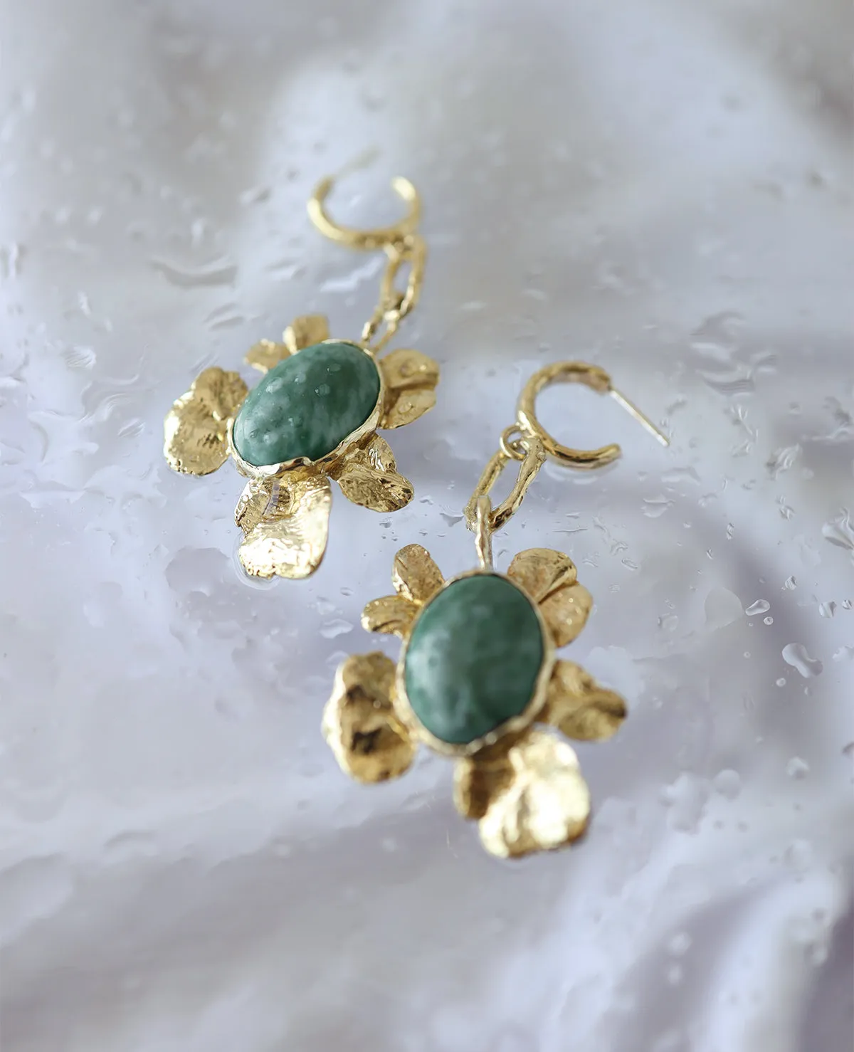 Leo Rising // brass earrings