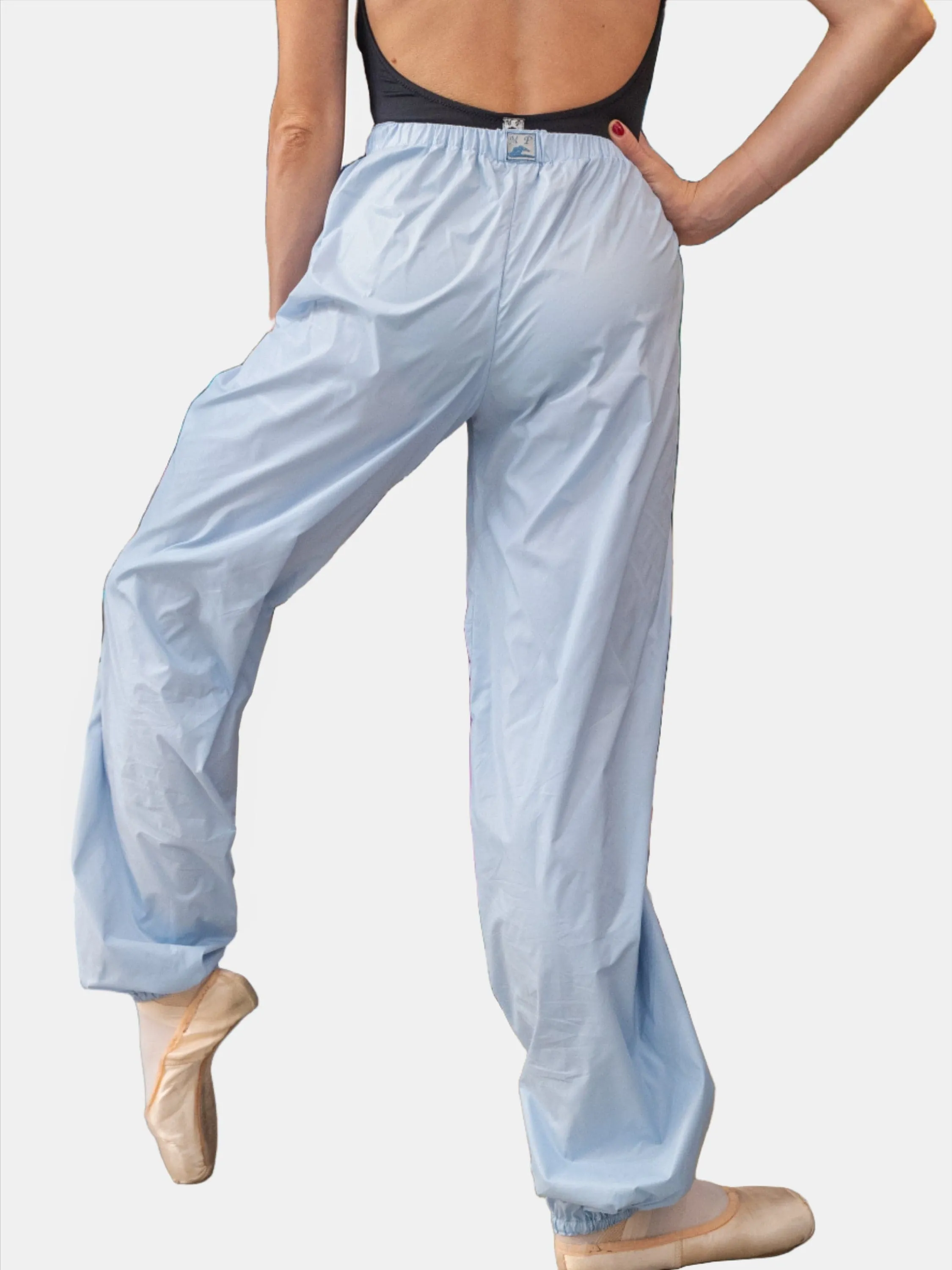 Light Blue Warm-Up Dance Trash Bag Pants MP5003