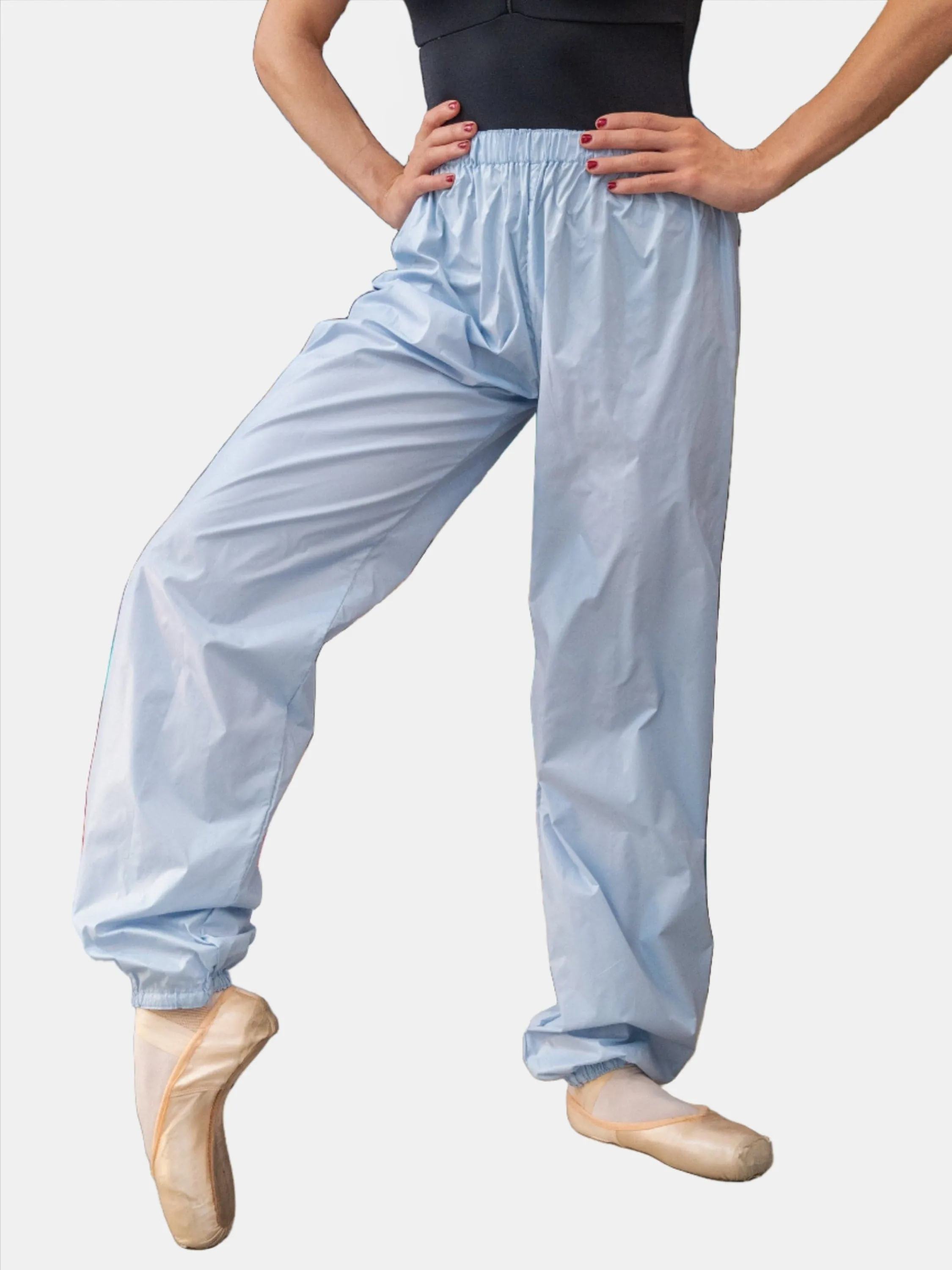 Light Blue Warm-Up Dance Trash Bag Pants MP5003