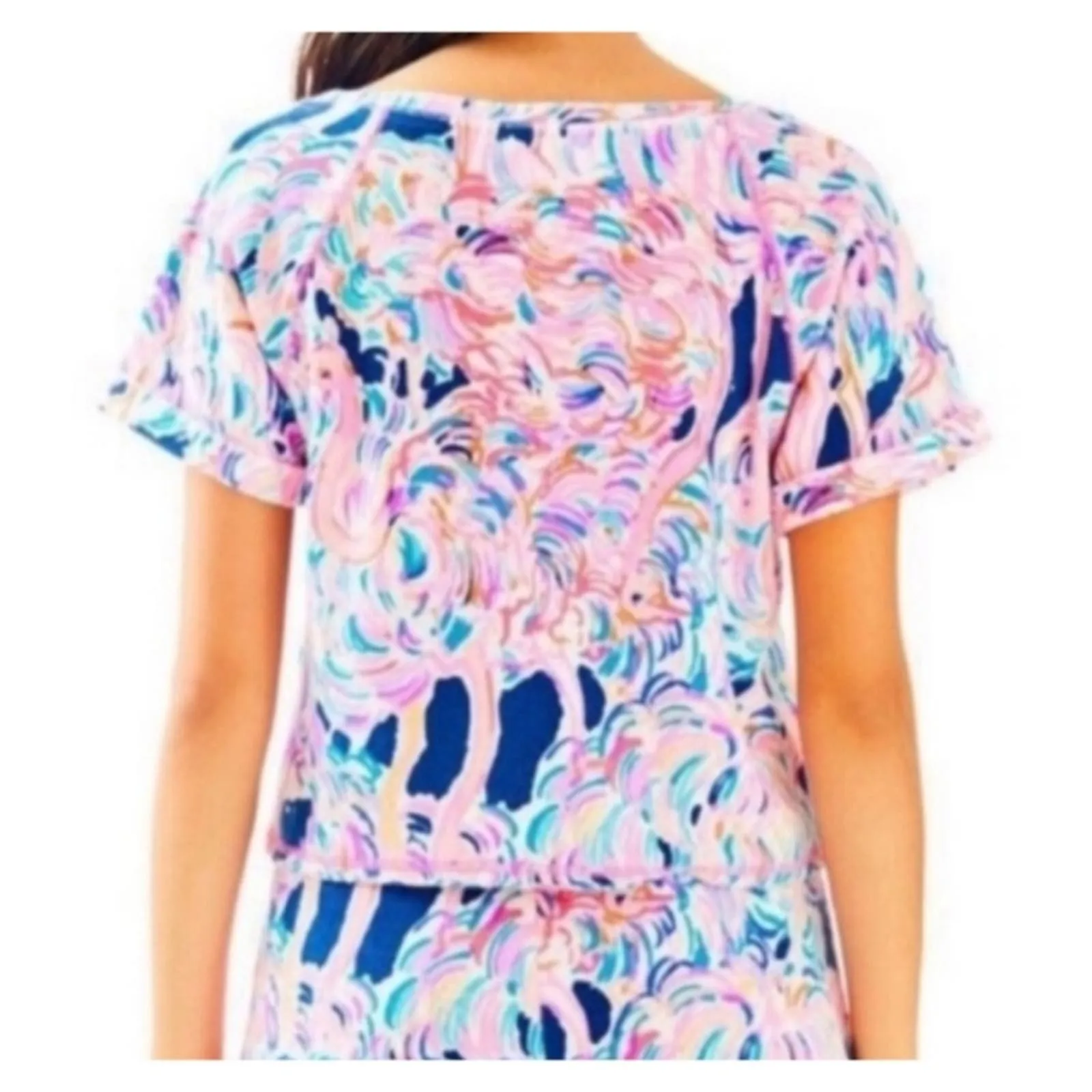 Lilly Pulitzer Dossie French Terry Top in Pelican Pink Head in the Sand