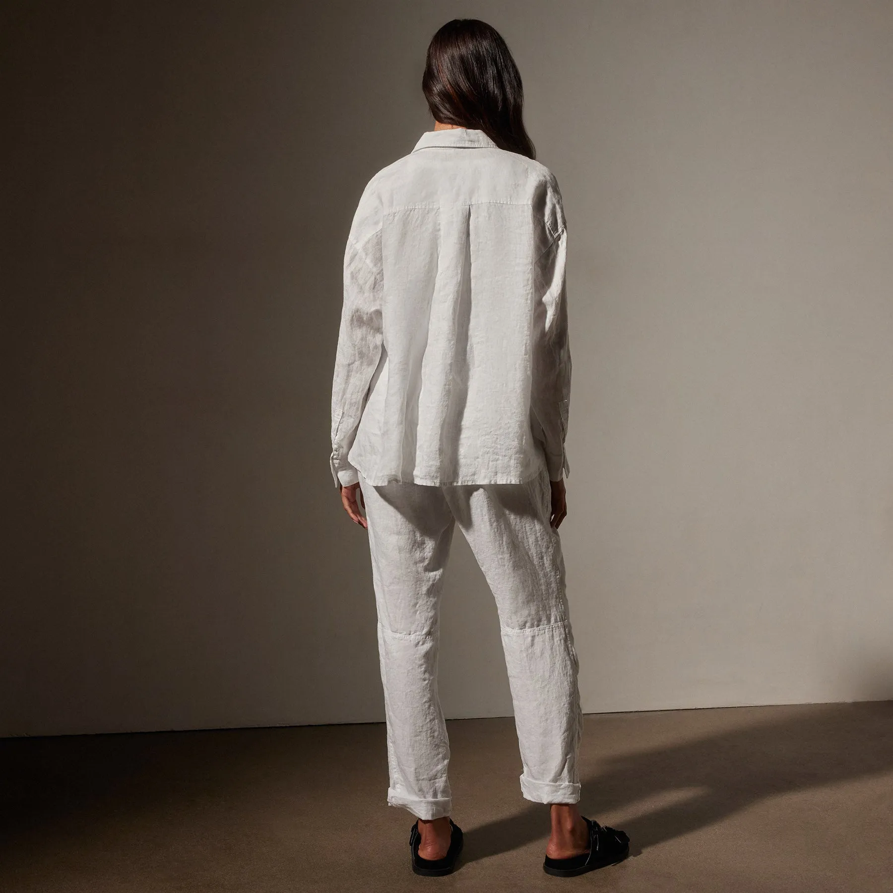 Linen Oversized Shirt - White