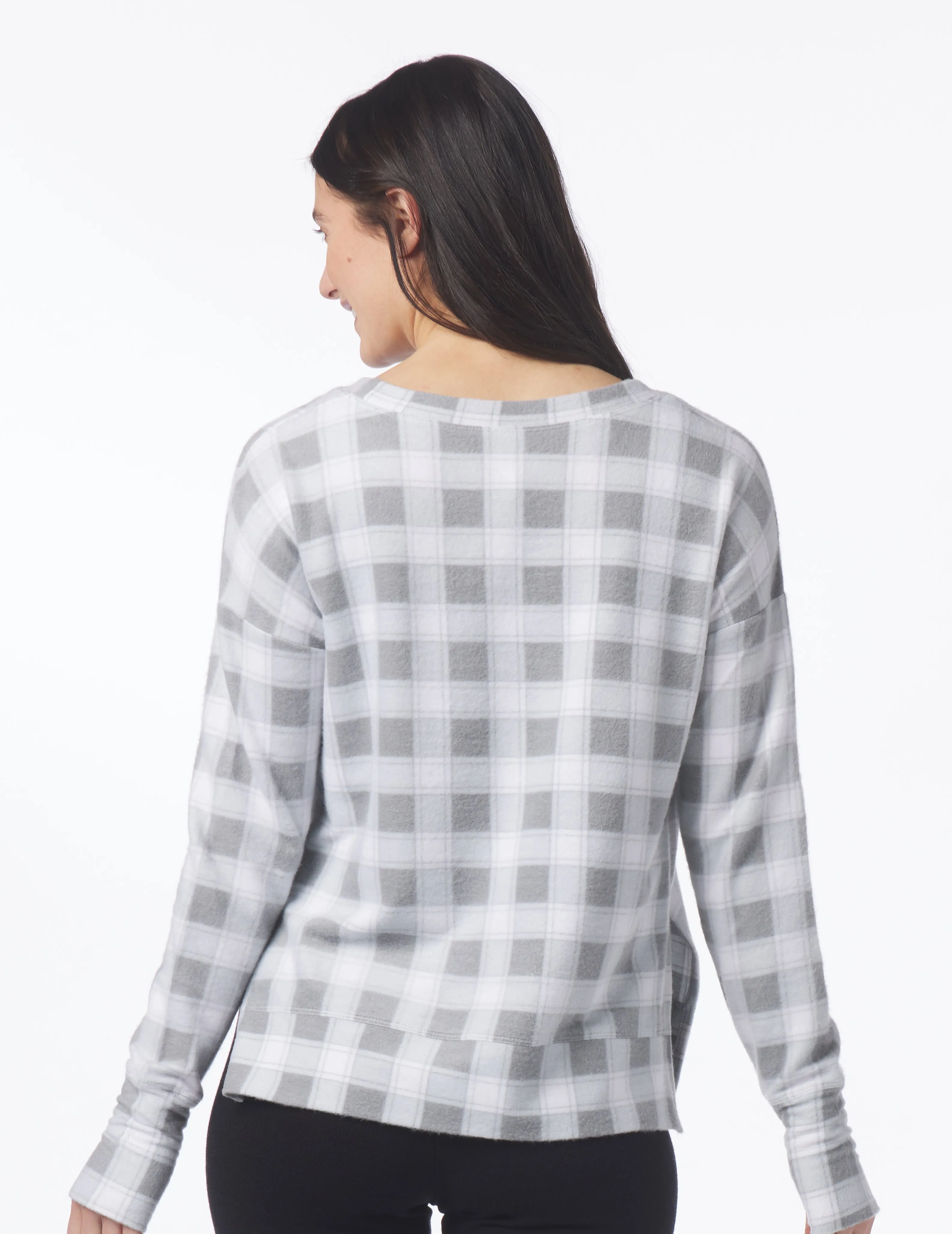 Lounge Long Sleeve: Ash Grey McGregor Plaid