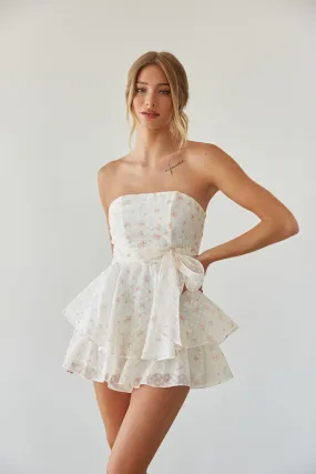 Lucille Strapless Floral Romper