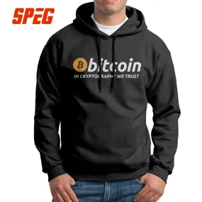 Men Bitcoin In Cryptography We Trust Hoodies Travel