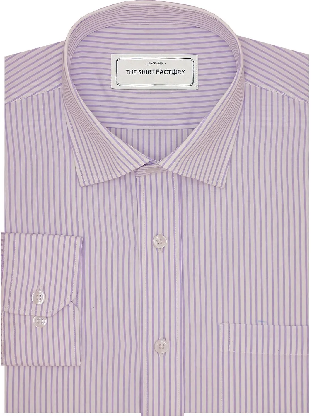 Men's Premium Cotton Striped Shirt - Purple (1282)