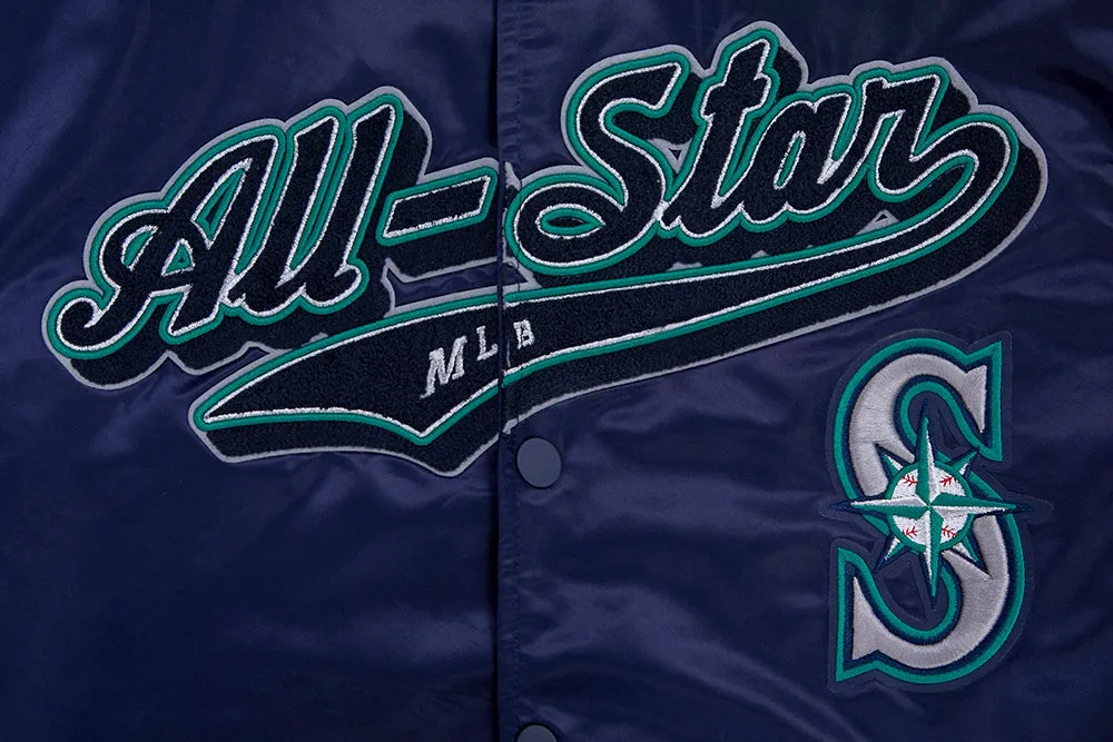 MLB ALL STAR 2023 RIB MEN'S SATIN JACKET (MIDNIGHT NAVY)