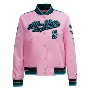 MLB ALL STAR 2023 RIB WOMEN'S SATIN JACKET (PINK)