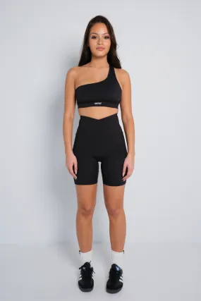 Movement One Shoulder Sports Bra - Black