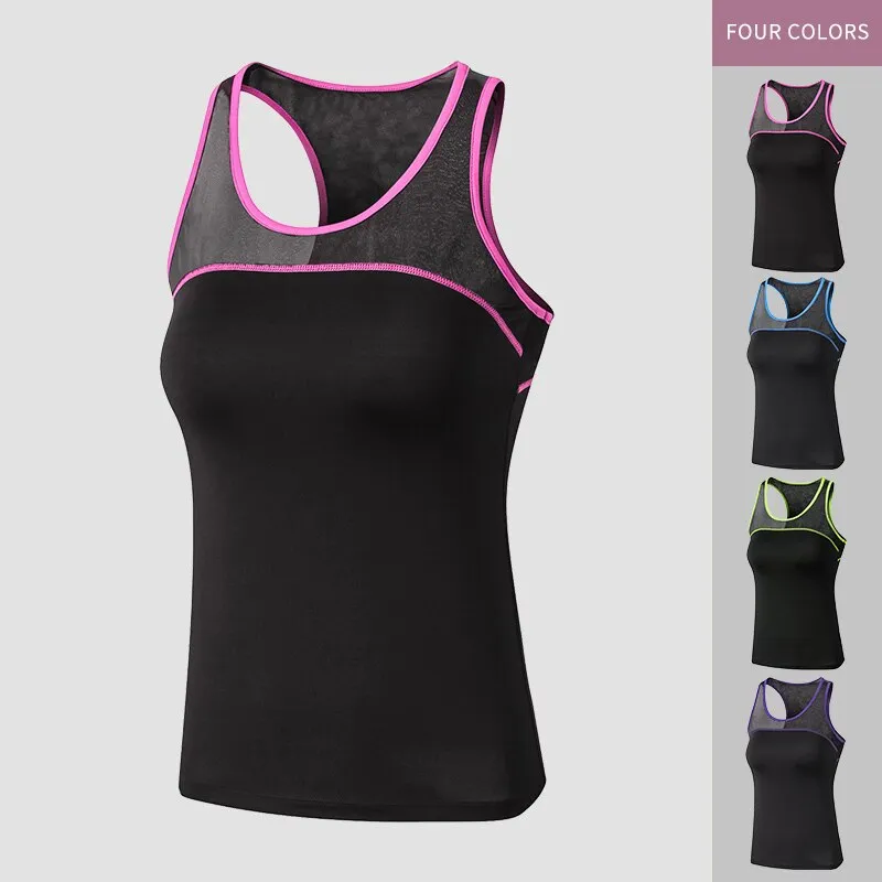 New Women Sportswear Vest Fitness Breathable Yoga Top Workout Tank Top