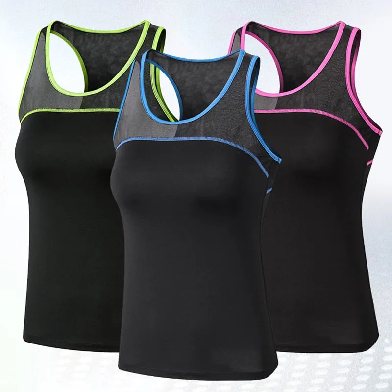 New Women Sportswear Vest Fitness Breathable Yoga Top Workout Tank Top