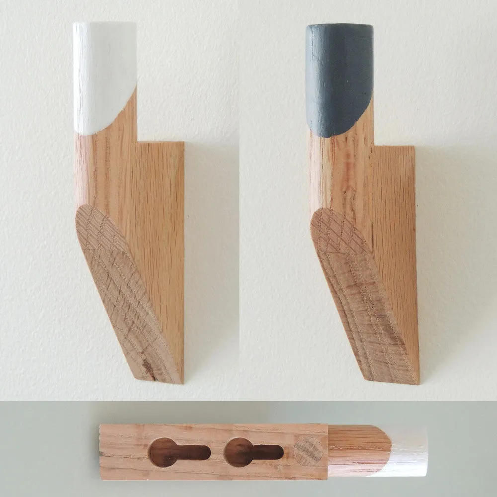 Oak wall hook