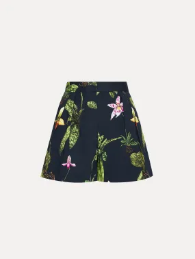 Orchid Cotton Poplin Wide Leg Shorts