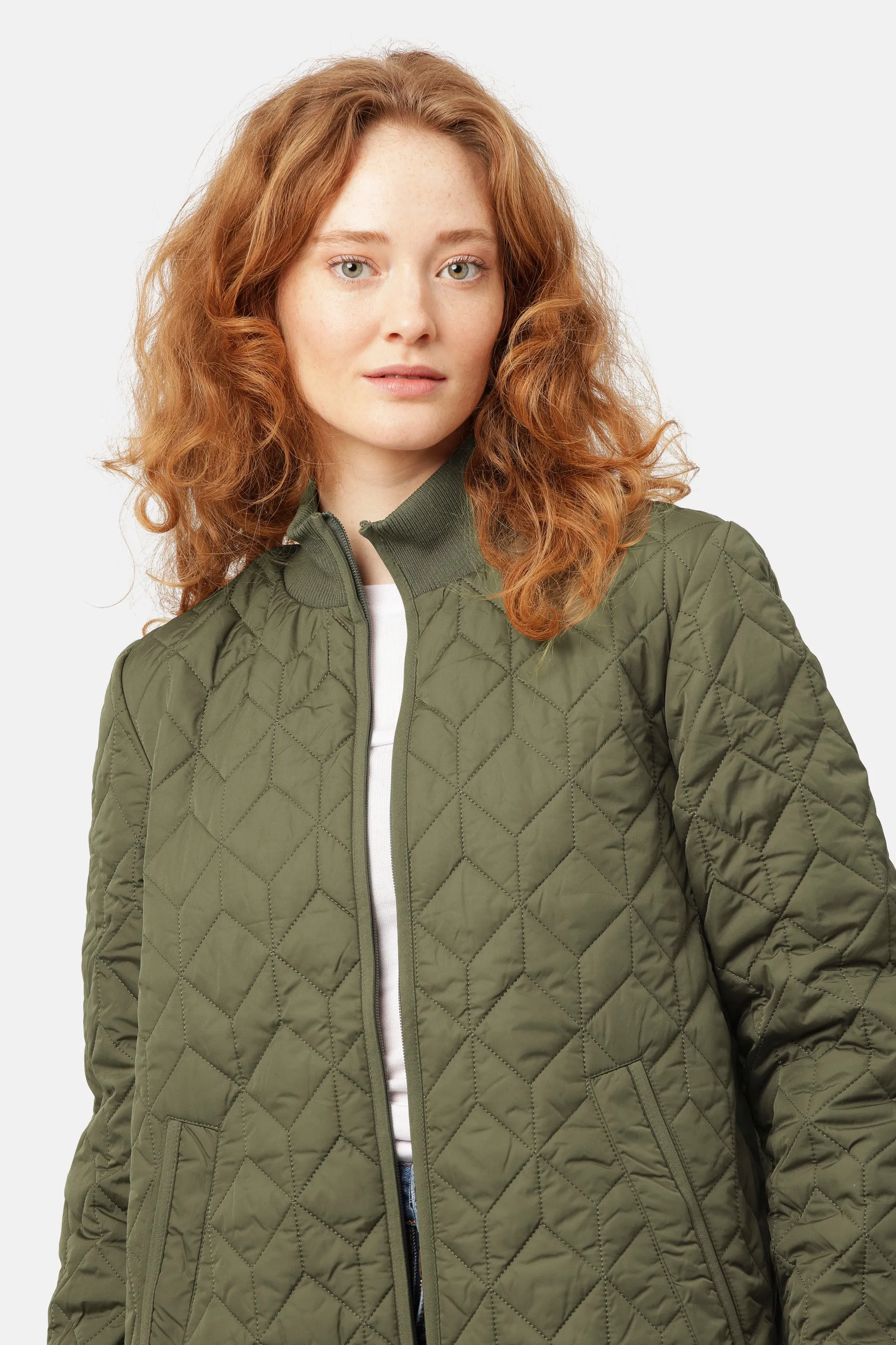 Padded Quilt Coat - Army