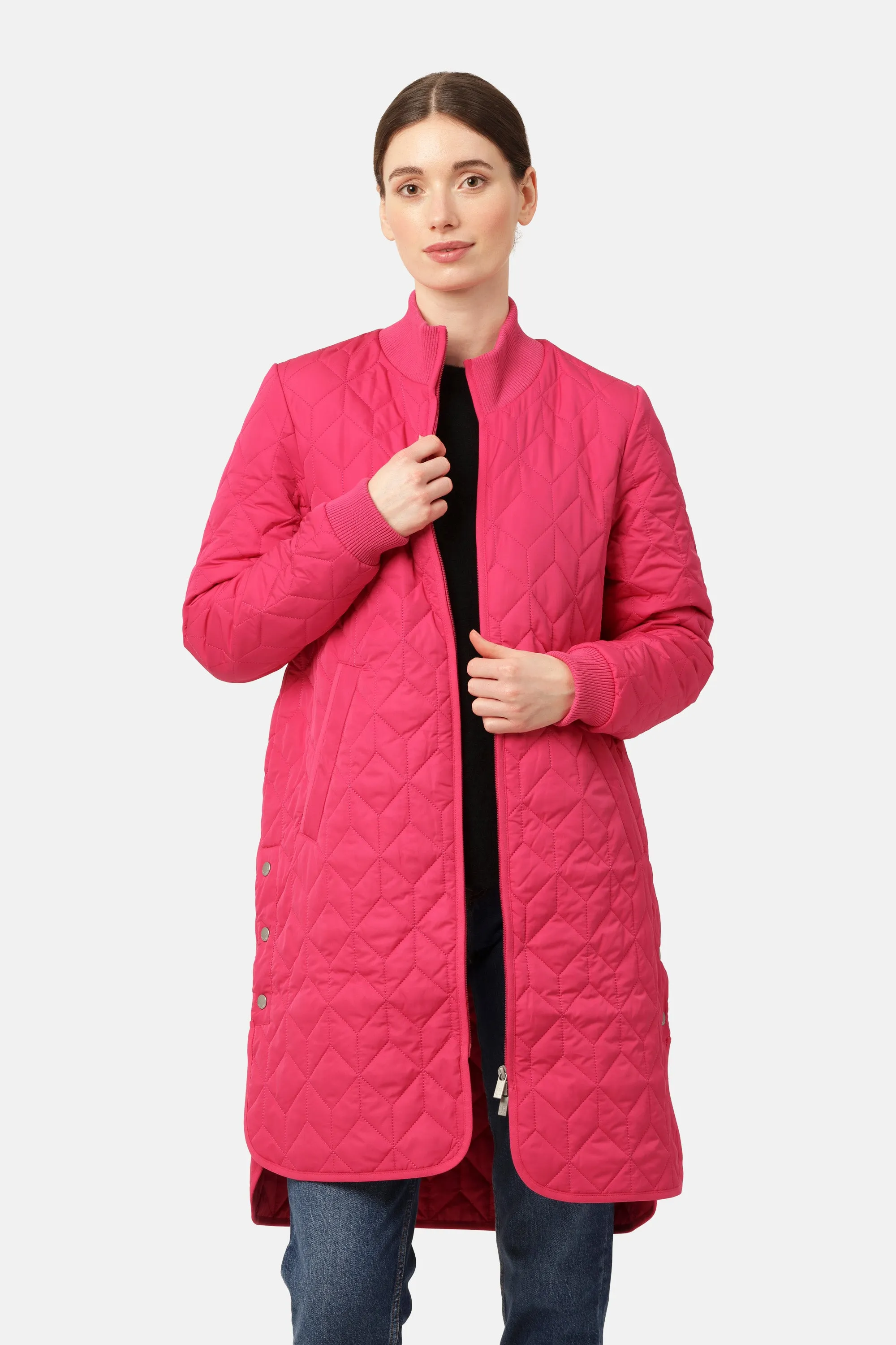 Padded Quilt Coat - Magenta