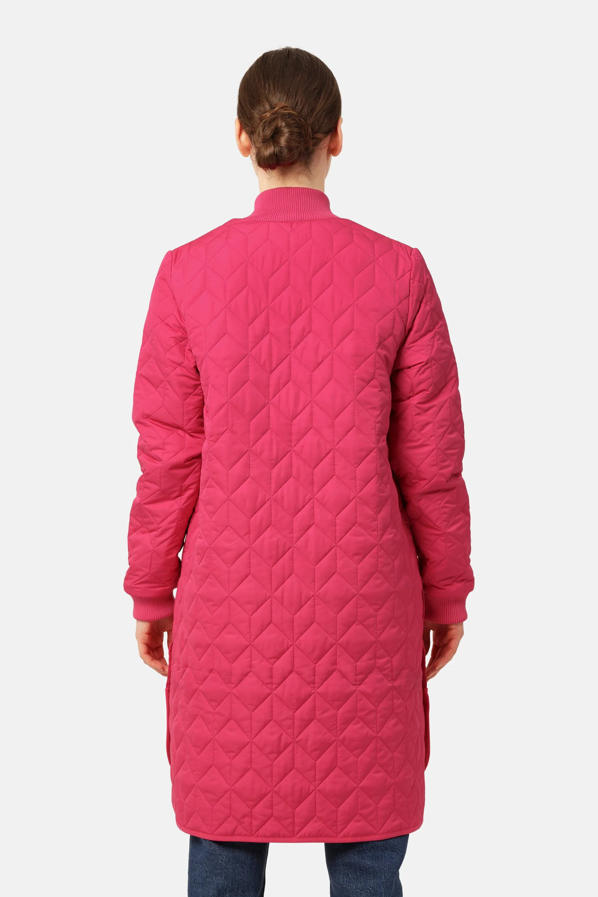 Padded Quilt Coat - Magenta