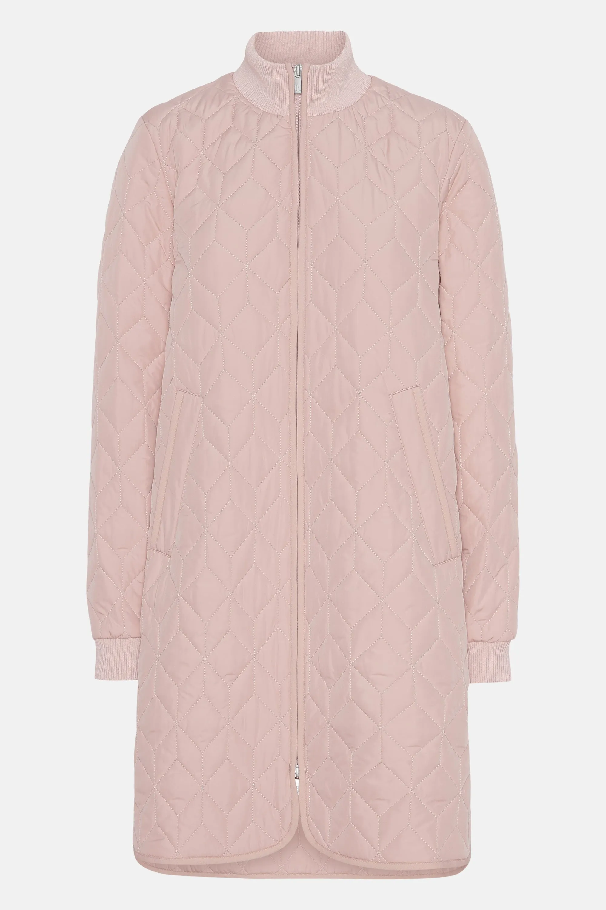 Padded Quilt Coat - Pale Pink