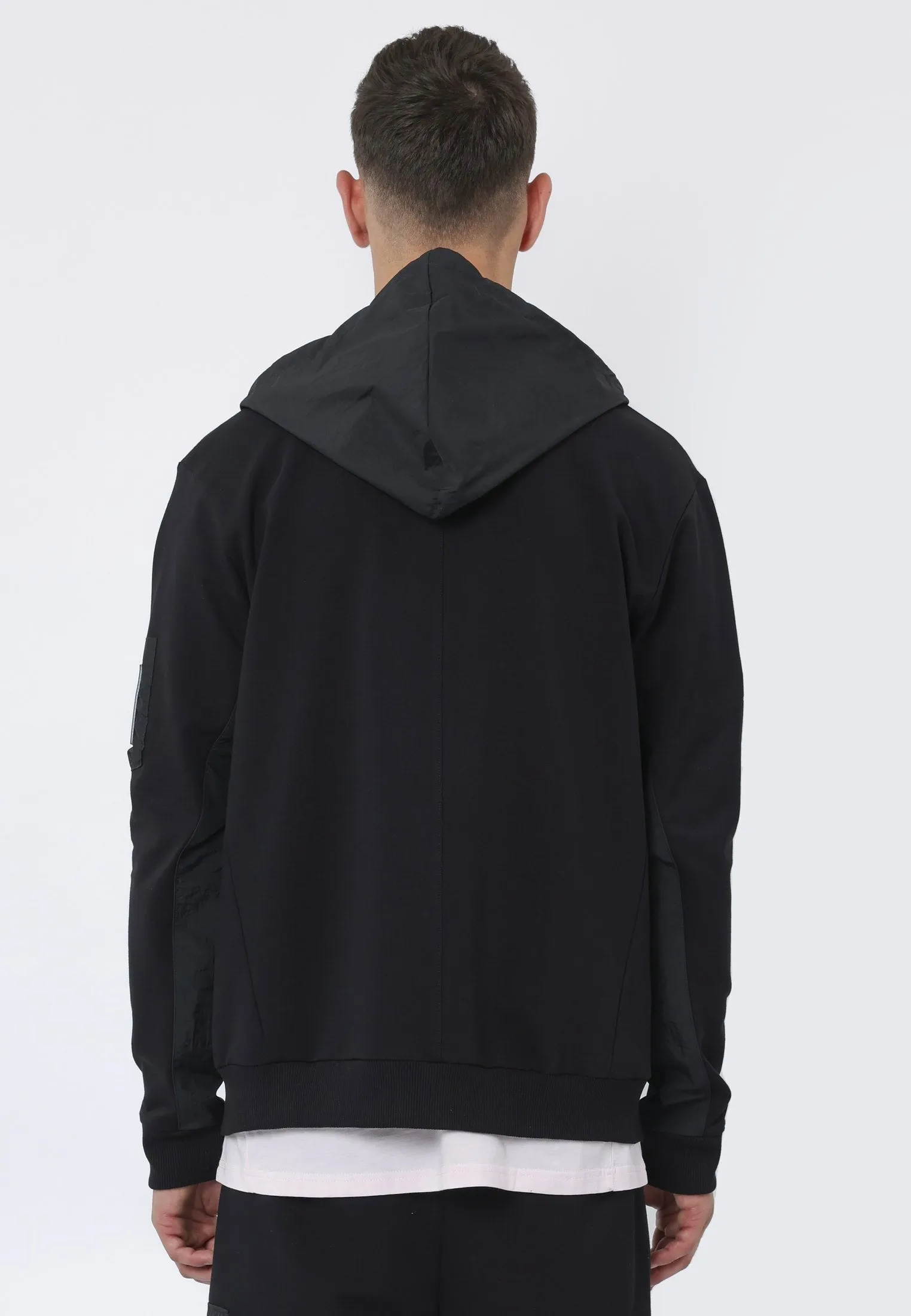 PANEL HOODIE BLACK