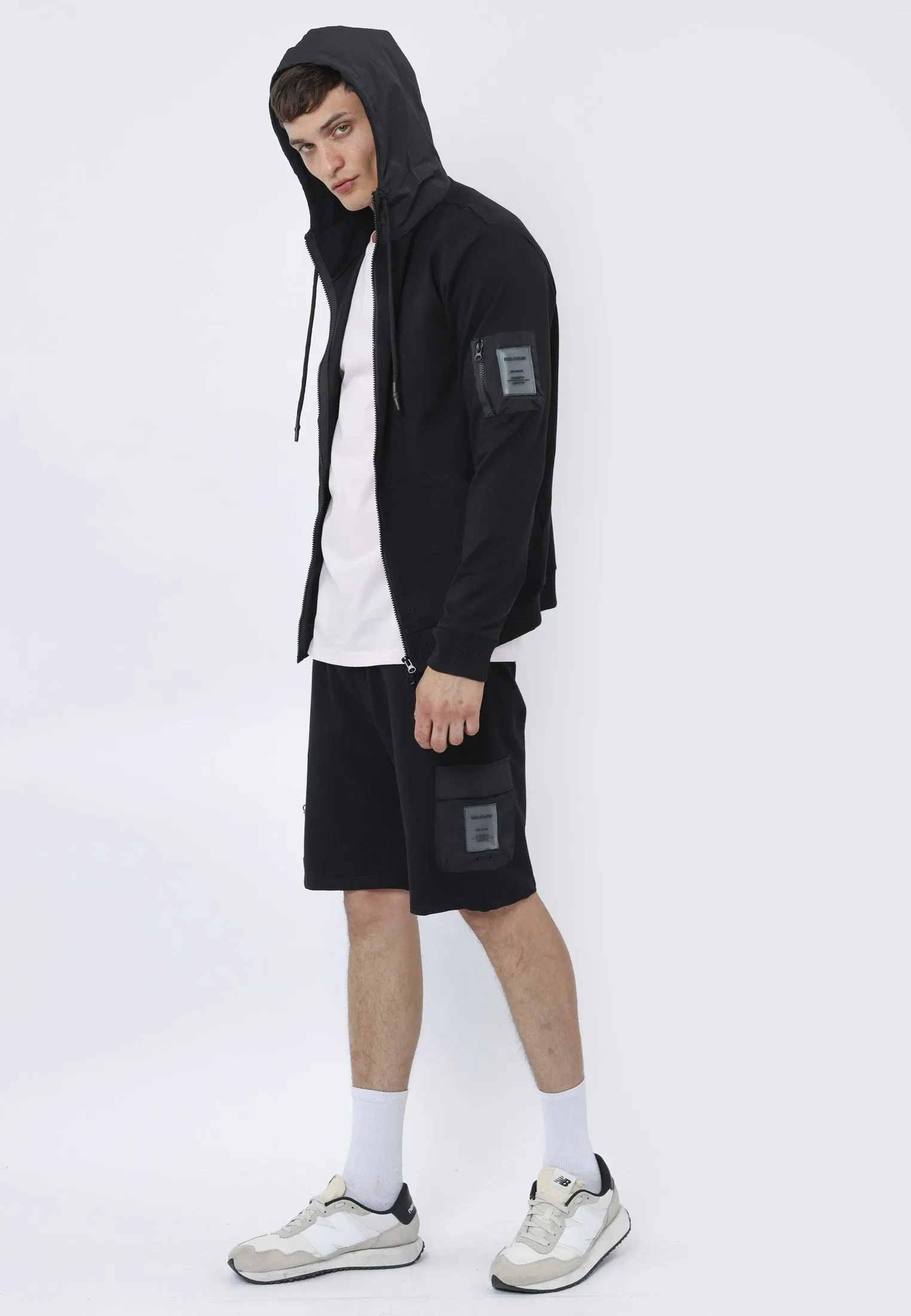 PANEL HOODIE BLACK