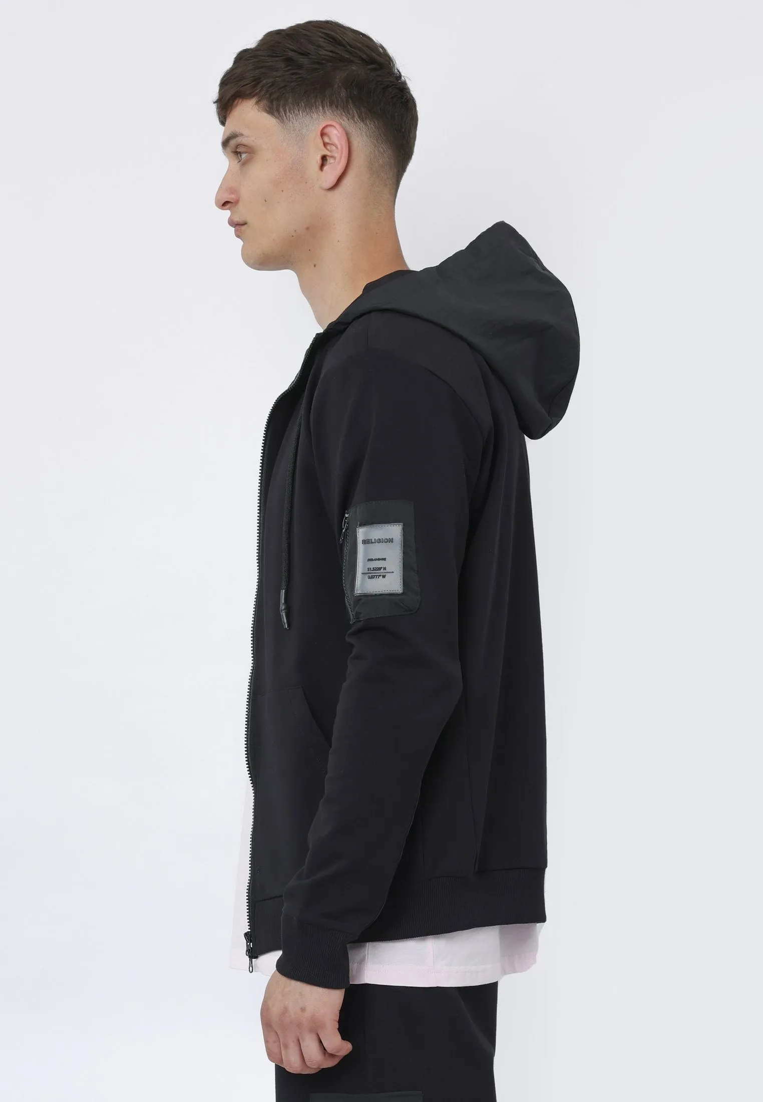 PANEL HOODIE BLACK