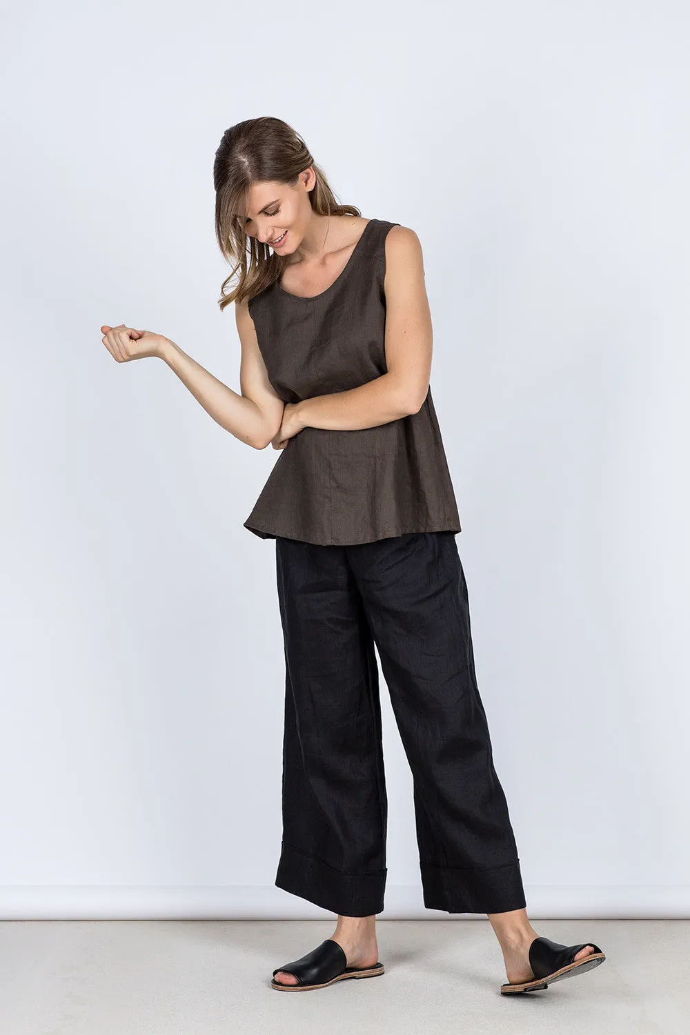 Paris Linen Pants Black