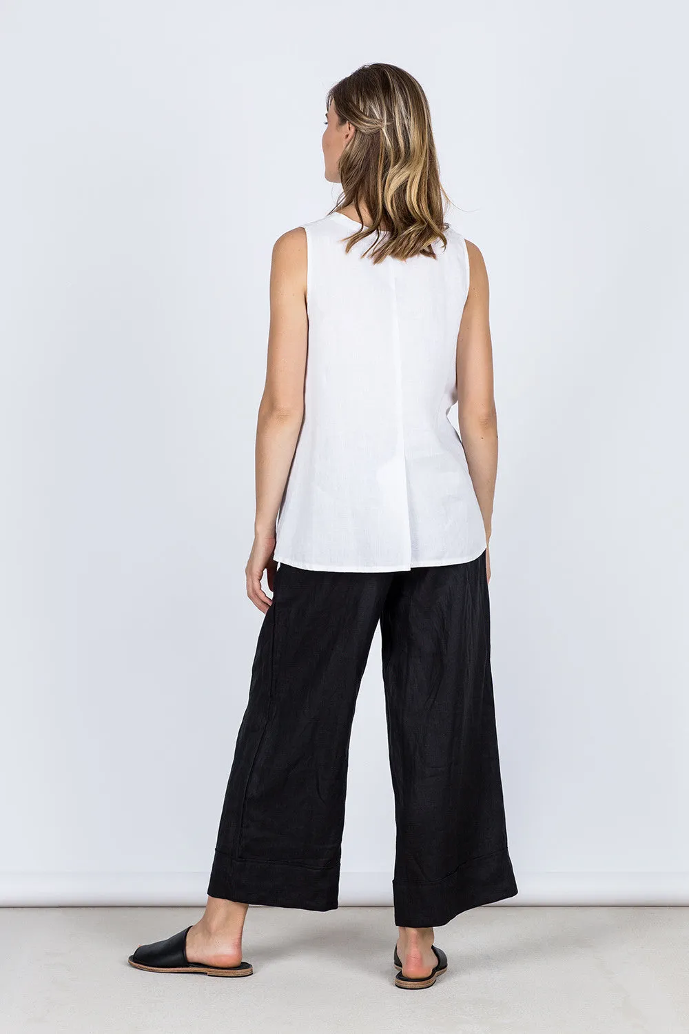 Paris Linen Pants Black