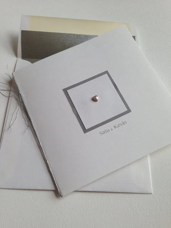 Pearl Card - Pearl Note Card - Elegant Note Card - Blank Note Card - Pearl Invitation - Pearl Announcement - Pearl Stationery