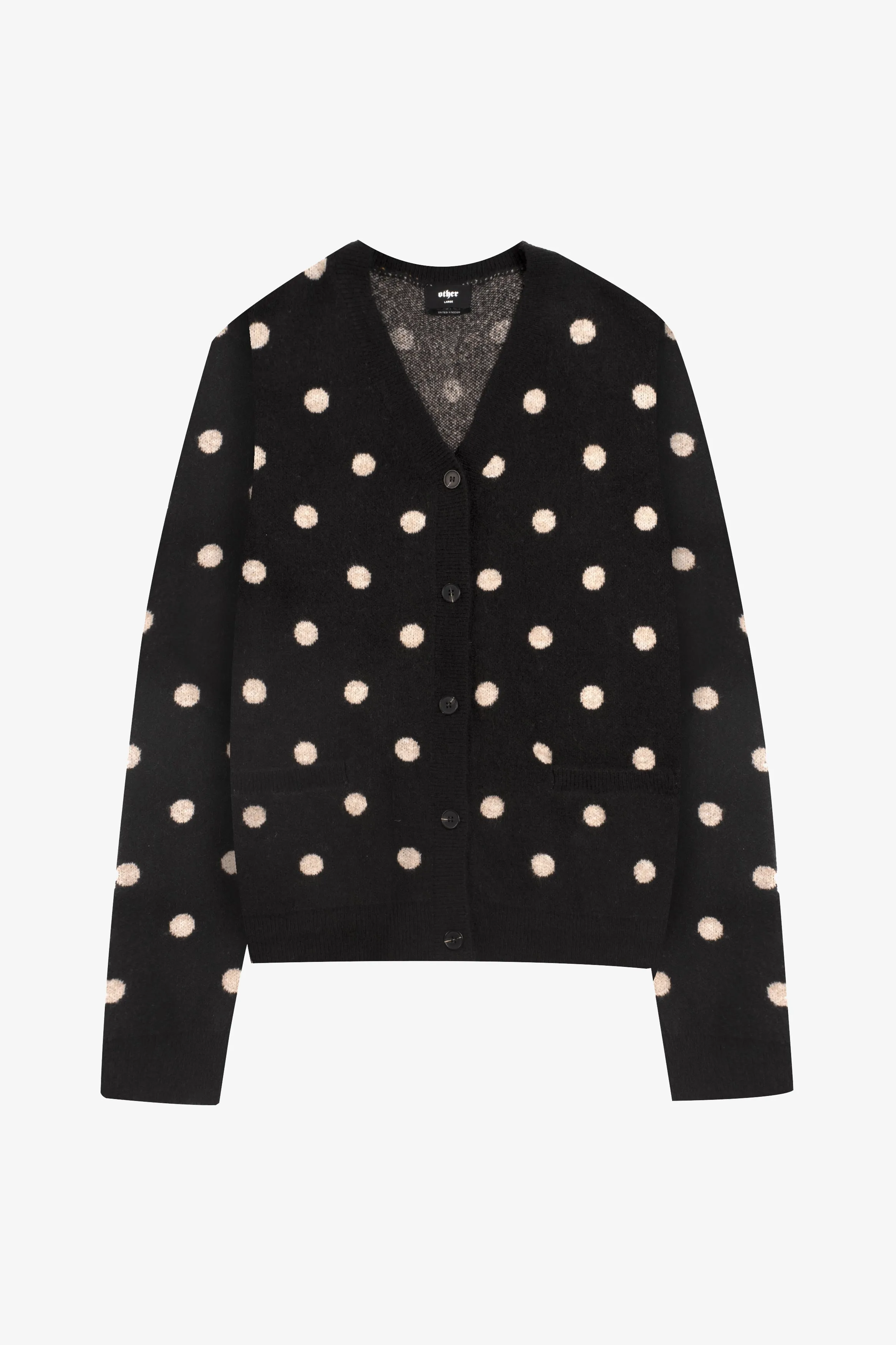 Polka Dot Cardigan | Black & White