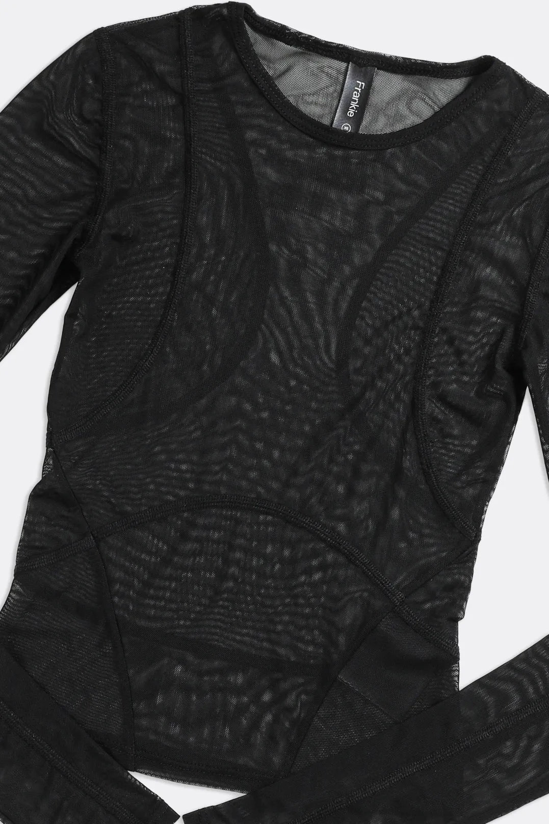 Recycled Black Mesh Top